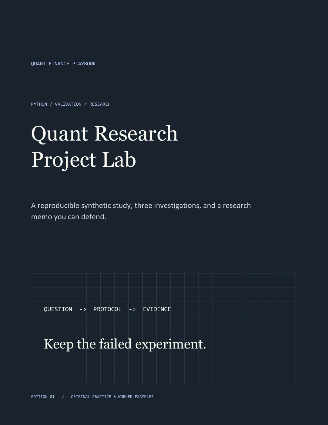 Quant Research Project Lab cover